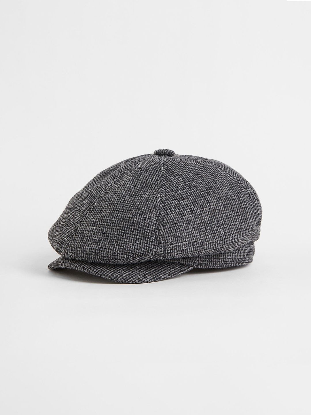 

H&M Men Grey Self Design Wool-Blend Flat Cap