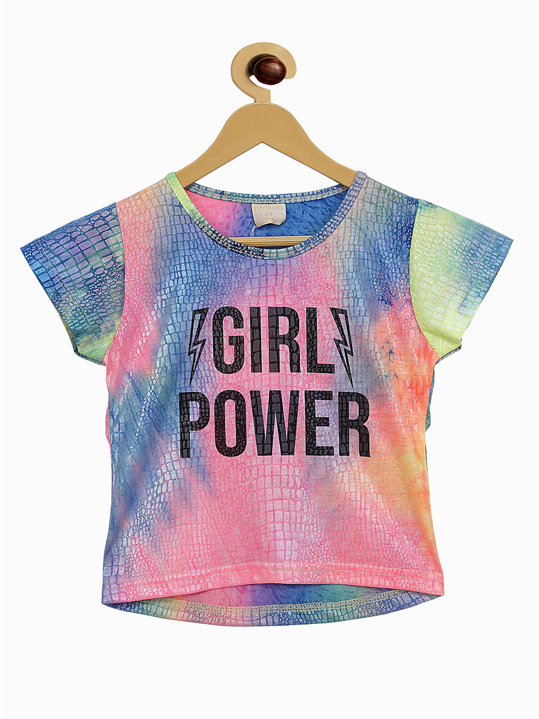 

Tiny Girl Pink Printed Regular Top