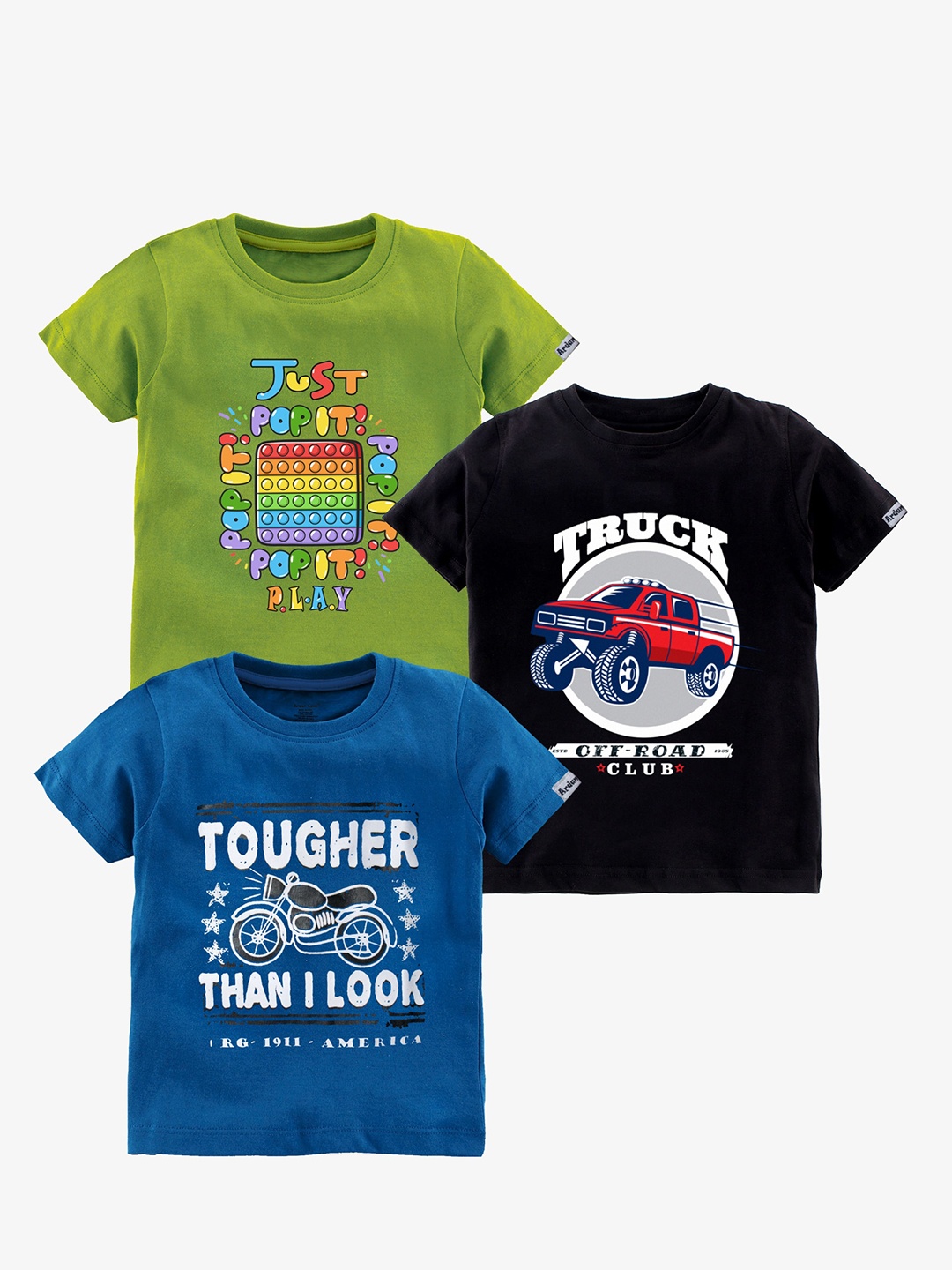 

Ardan Lucy Boys Pack of 3 Printed Applique T-shirt, Multi