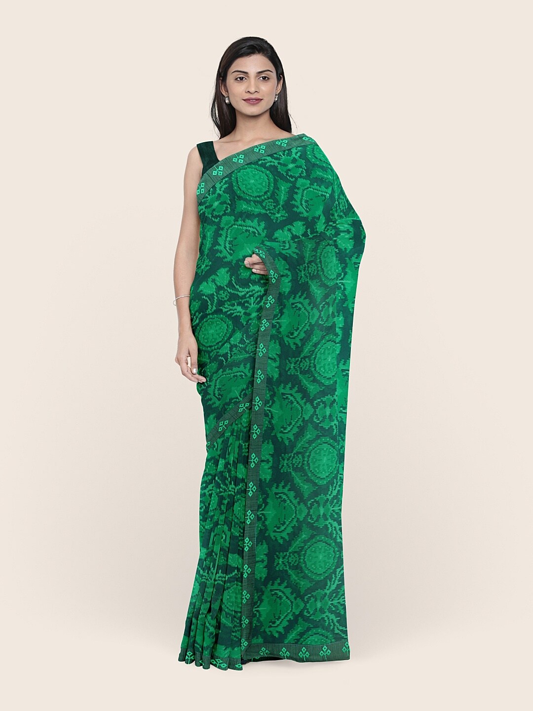 

Pothys Green Ethnic Motifs Saree