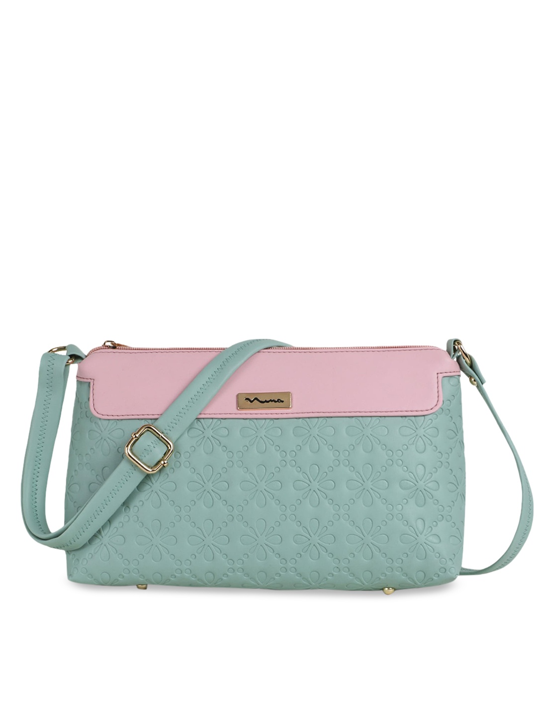 

SHINING STAR Green PU Structured Sling Bag with Quilted