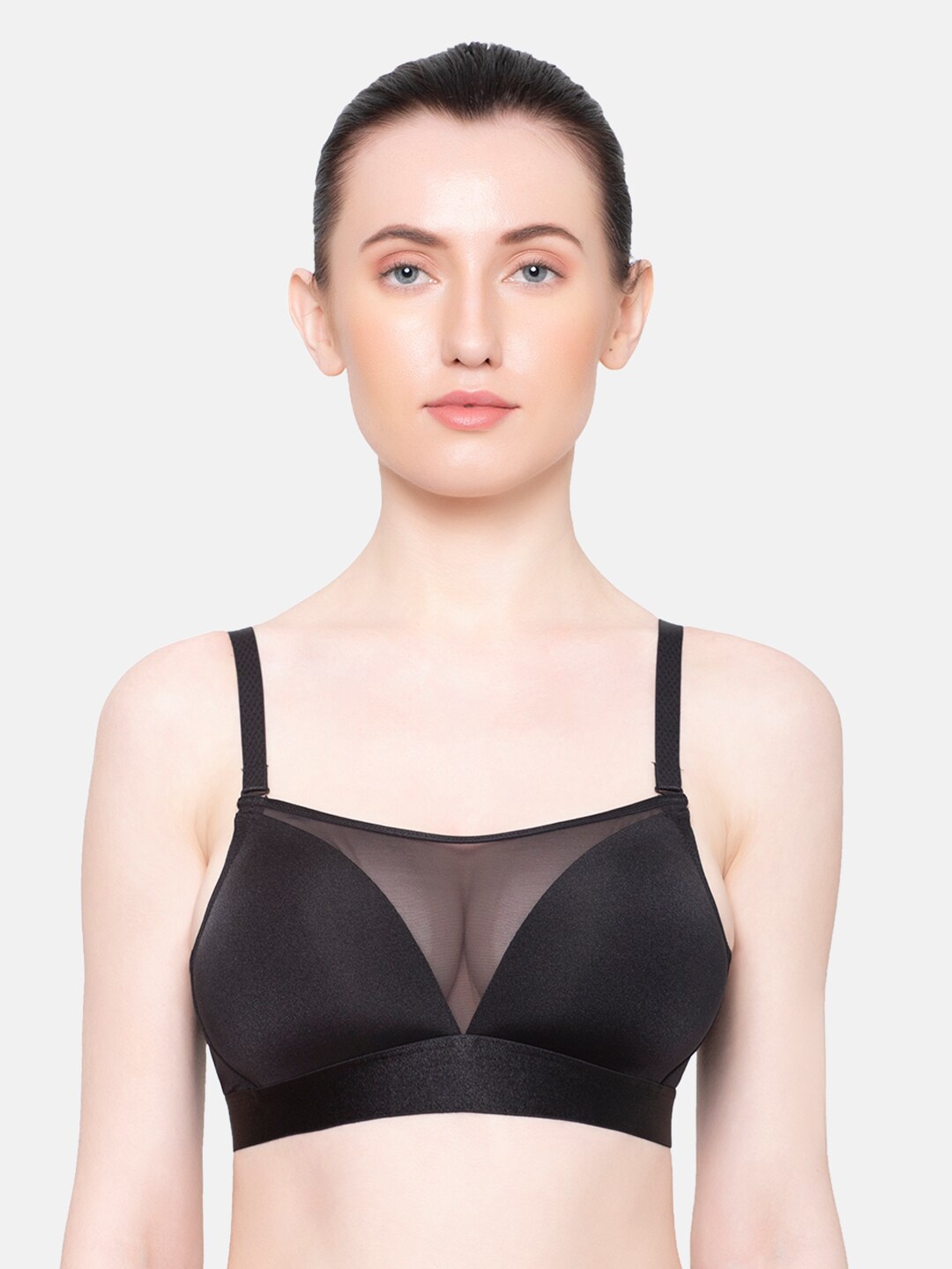

Triumph Mesh T-Shirt Bra Padded Wireless Seamless T-shirt Bra, Black