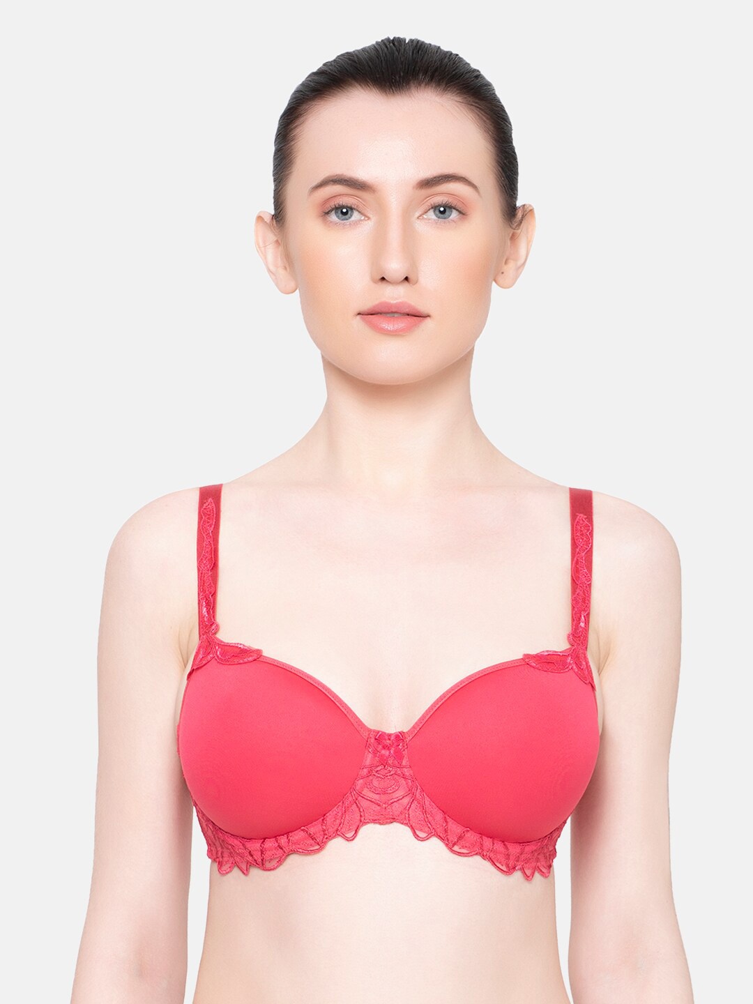 

Triumph Modern Finesse 01 Wired Padded Spacer Cup T-Shirt Bra, Red