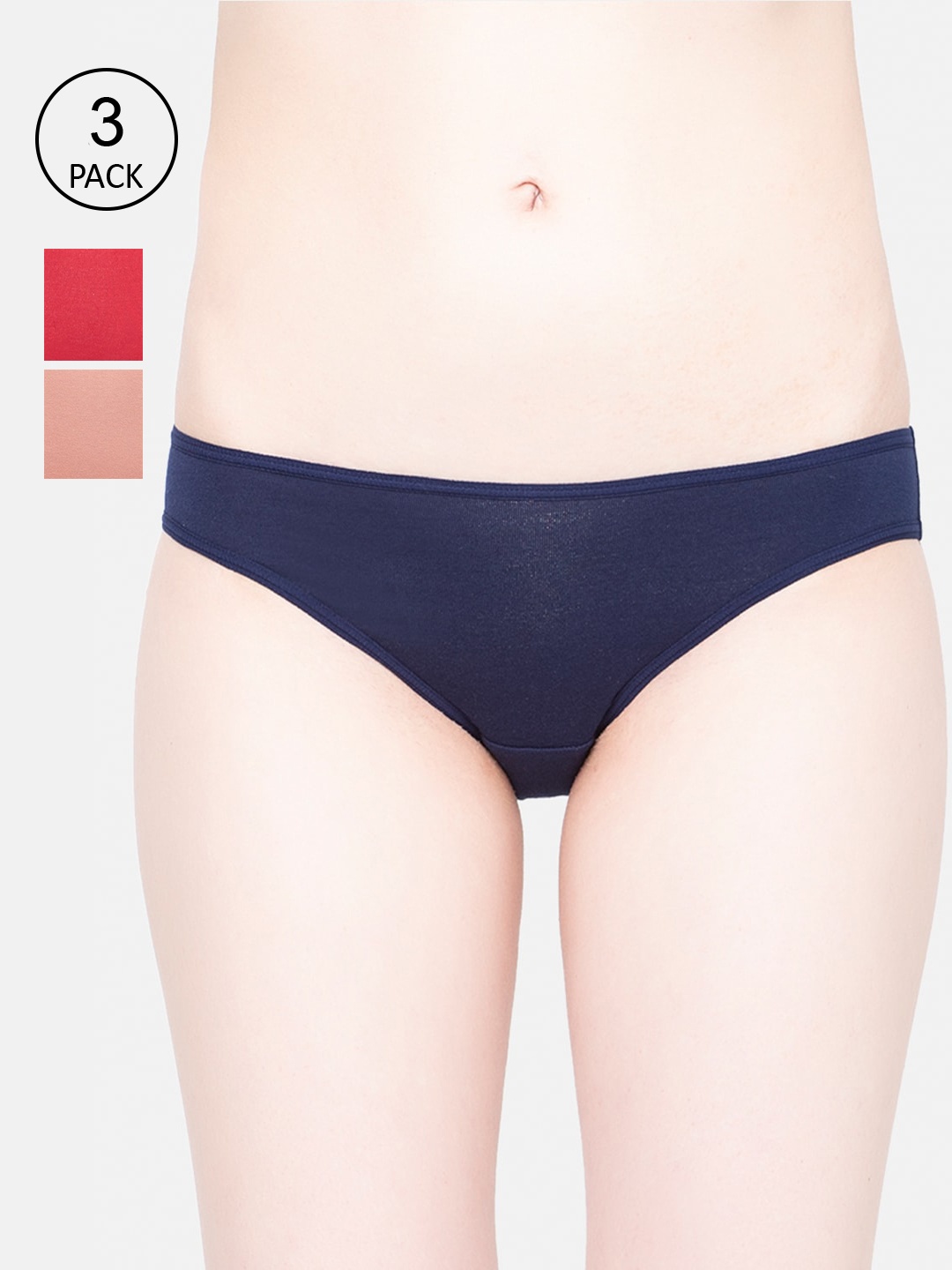 

Triumph Stretty Cotton 80 Medium Coverage Mini Brief - Pack of 3, Red