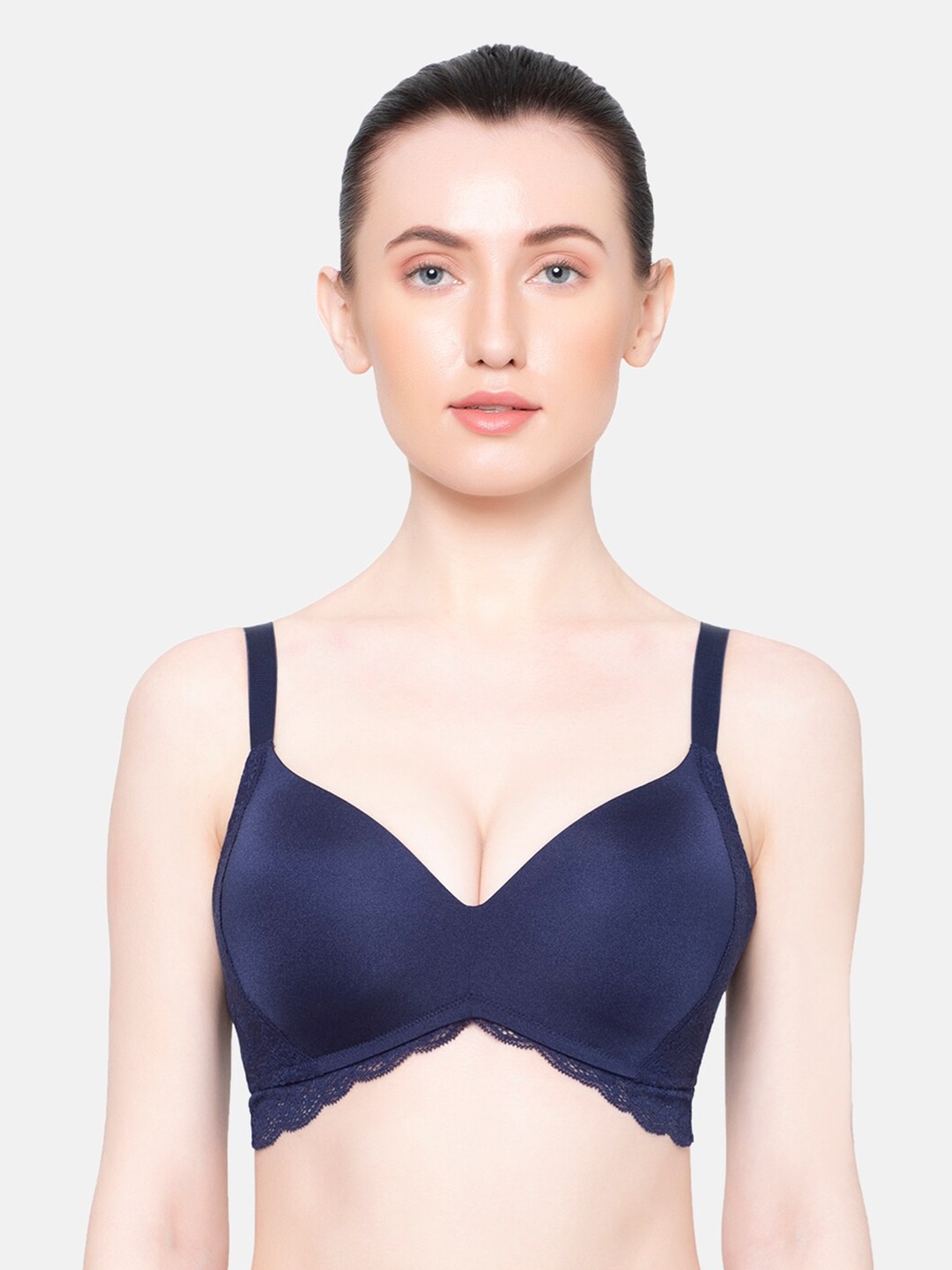 

Triumph Comfort Touch 01 Padded Wireless Everyday Invisible T-shirt Bra, Blue