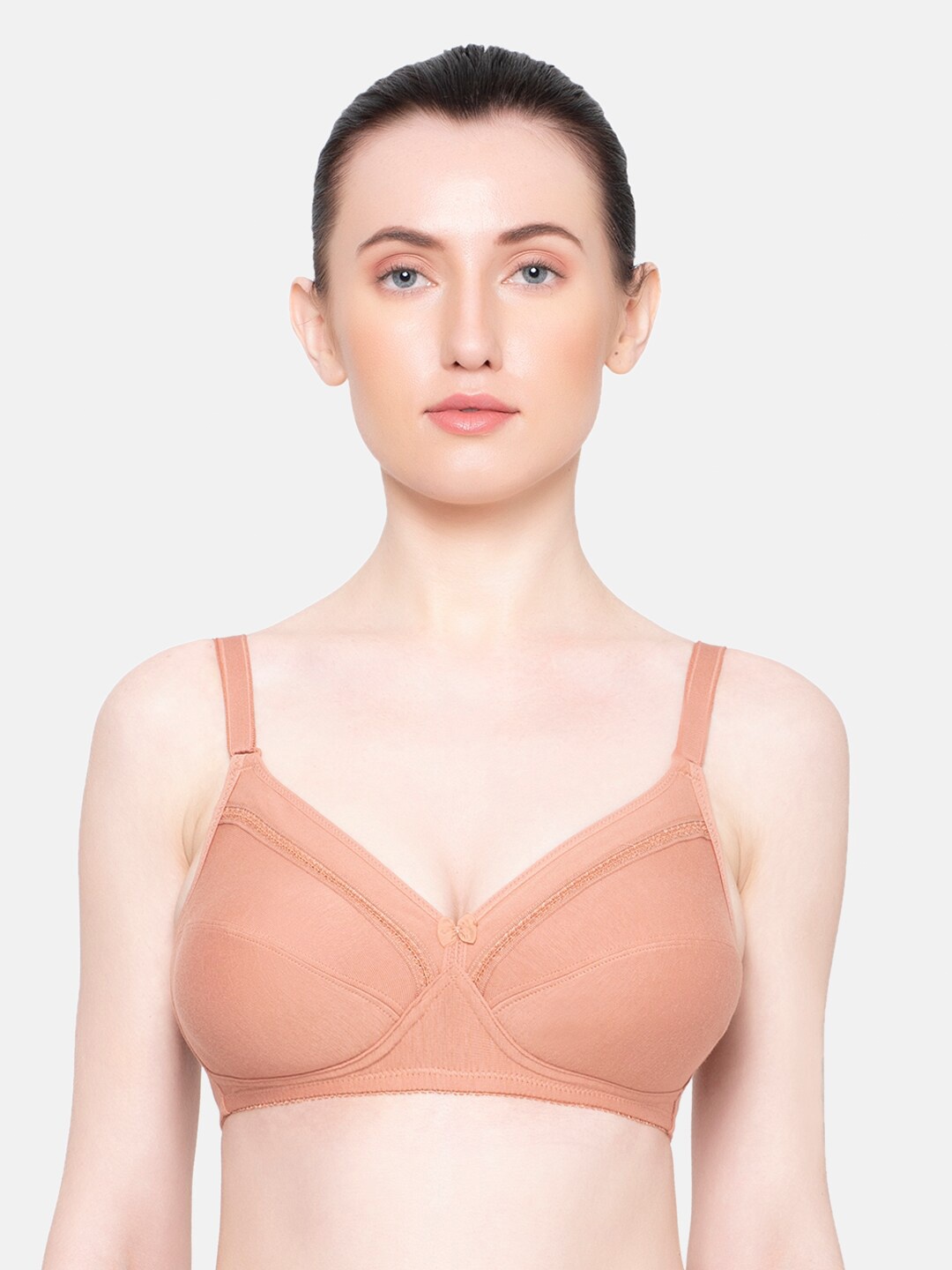 

Triumph Comfort 63 Wireless Non Padded Everyday Cotton Bra, Rust