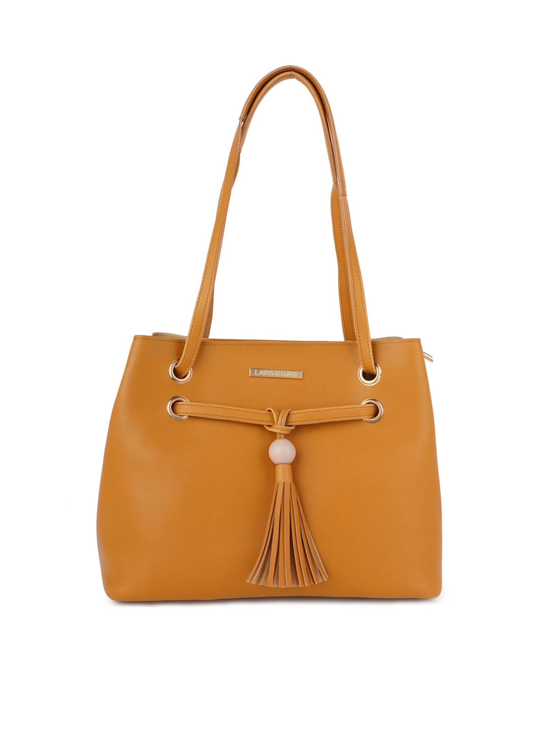 

Lapis O Lupo Mustard Structured Shoulder Bag