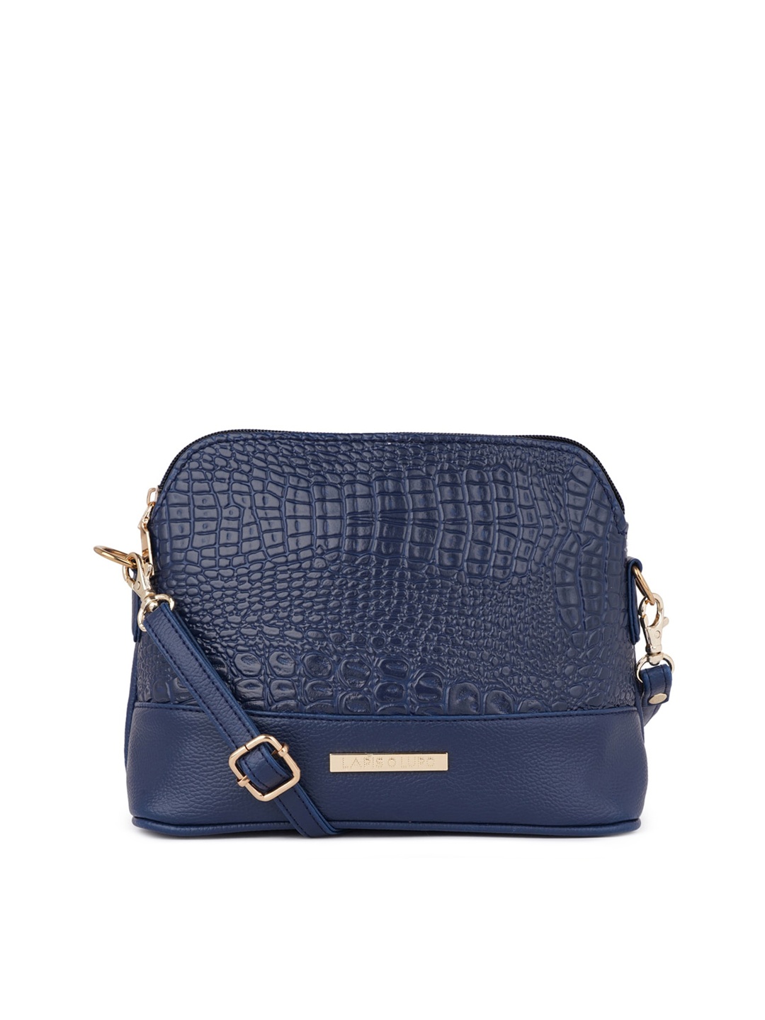 

Lapis O Lupo Blue Animal Textured Structured Sling Bag