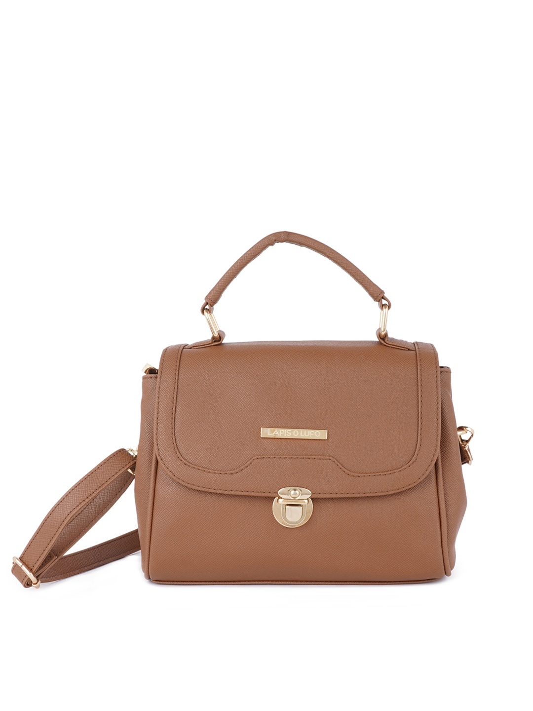 

Lapis O Lupo Brown Structured Satchel