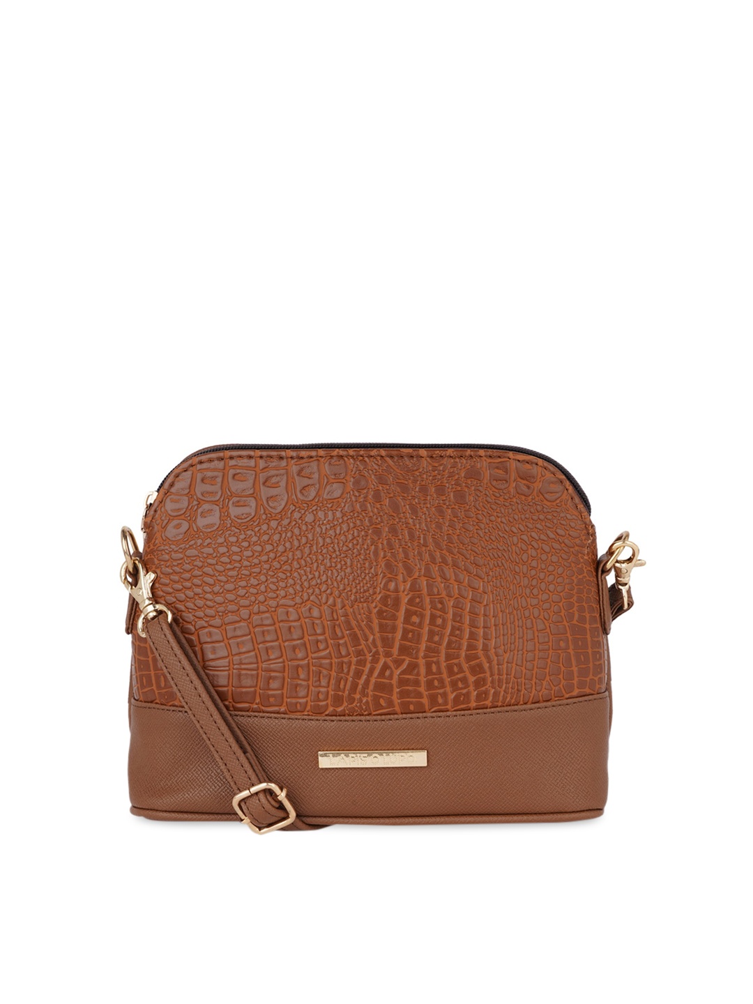

Lapis O Lupo Tan Textured Structured Sling Bag