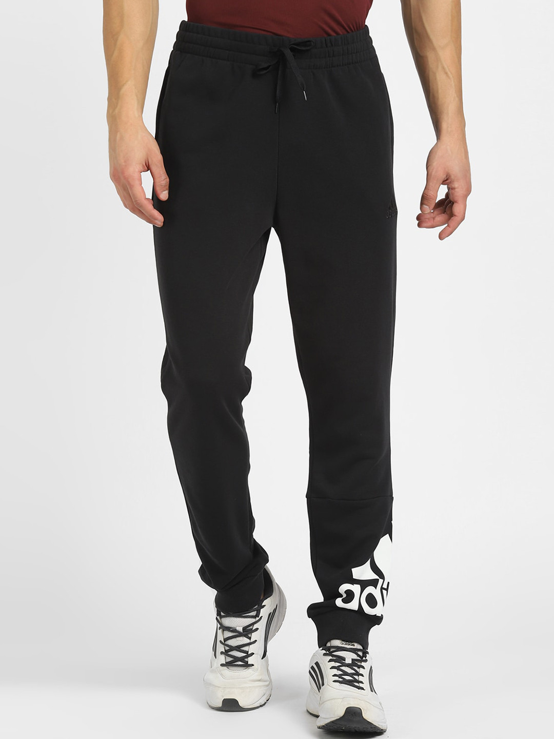 

ADIDAS Men Black Solid Cotton Sustainable Joggers