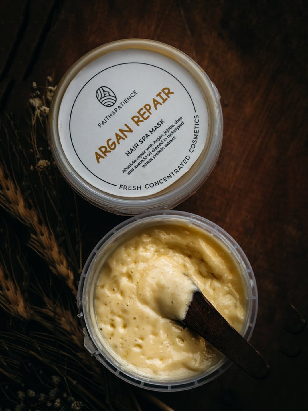 

FAITH&PATIENCE Argan Repair Hair Spa Mask with Jojoba-Shea & Avocado Oil 140 ml, Cream