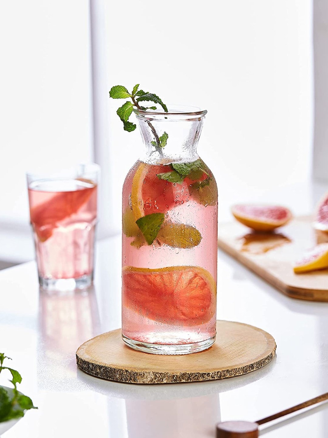 

smartserve Set of 1 Caraffe Athos Glass Decanter Lead Free 500ml Transparent