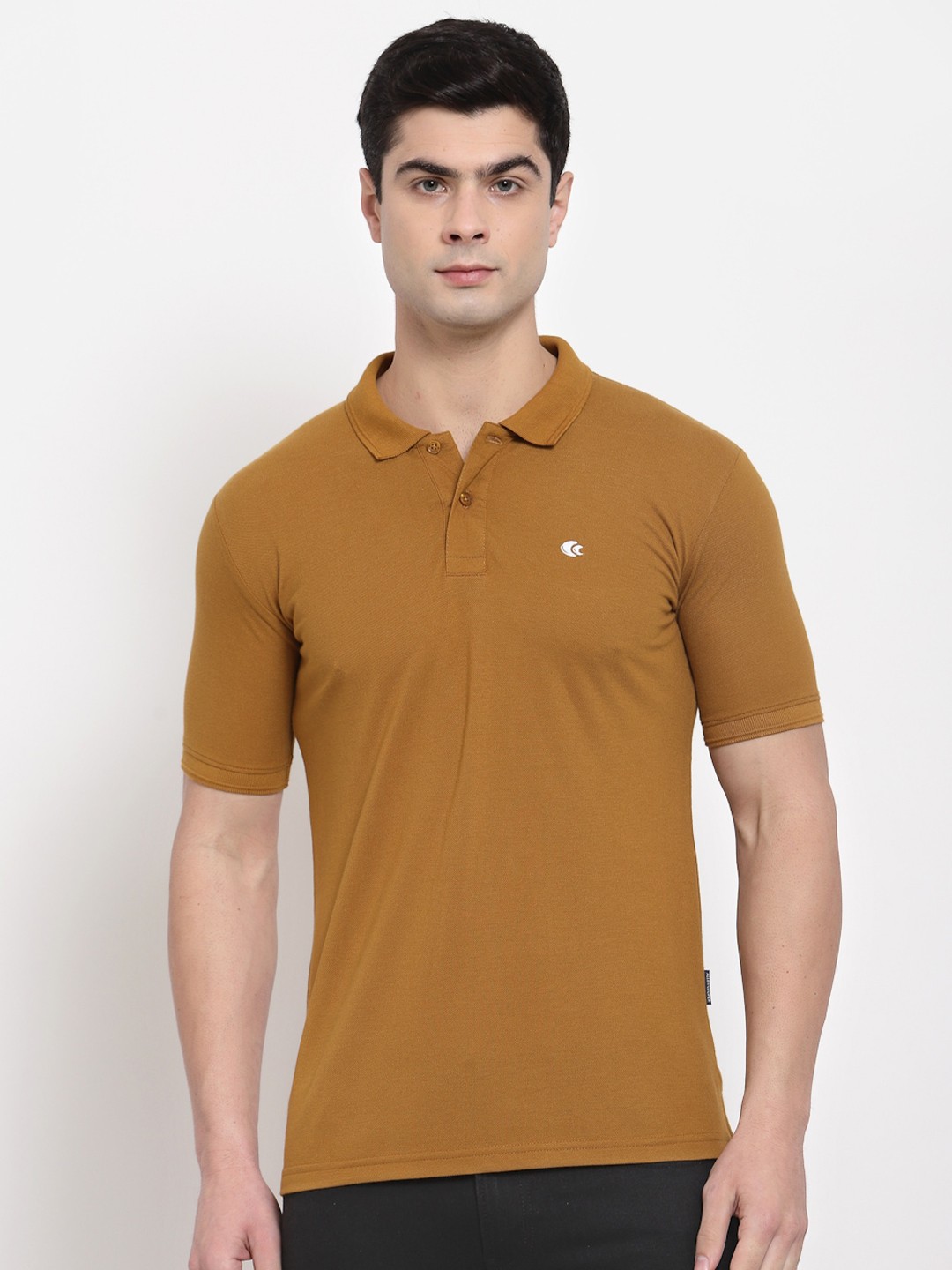 

Allen Cooper Men Yellow Polo Collar Regular Fit T-shirt