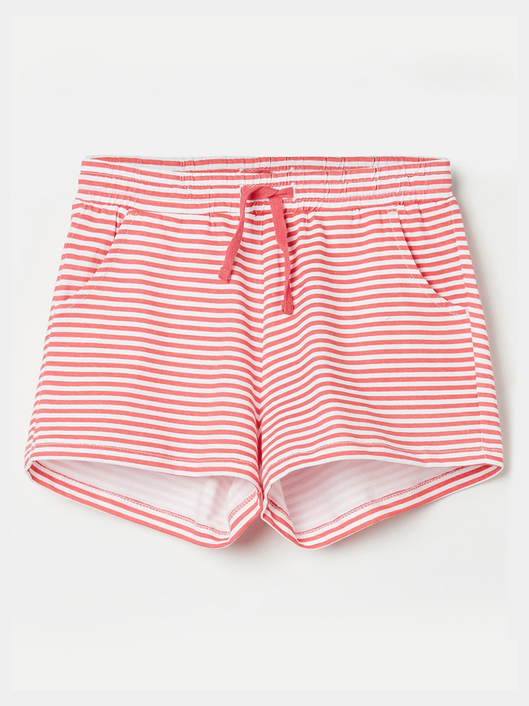 

Fame Forever by Lifestyle Girls Pink & White Striped Cotton Shorts
