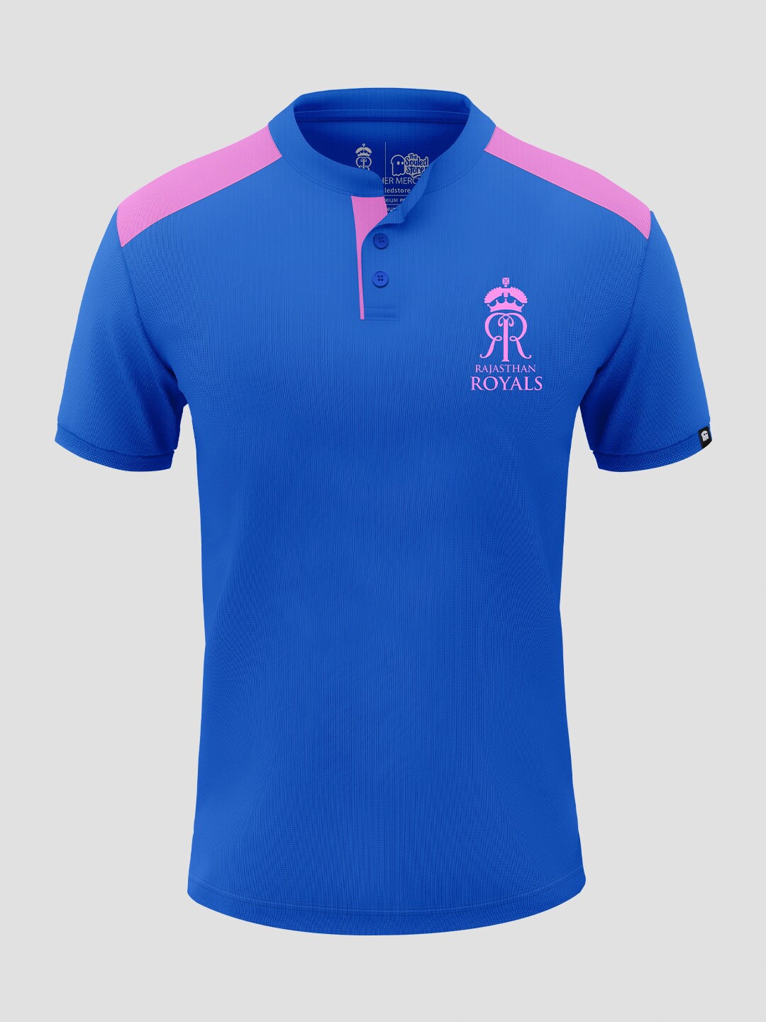 

The Souled Store Men Blue Henley Neck Applique T-shirt