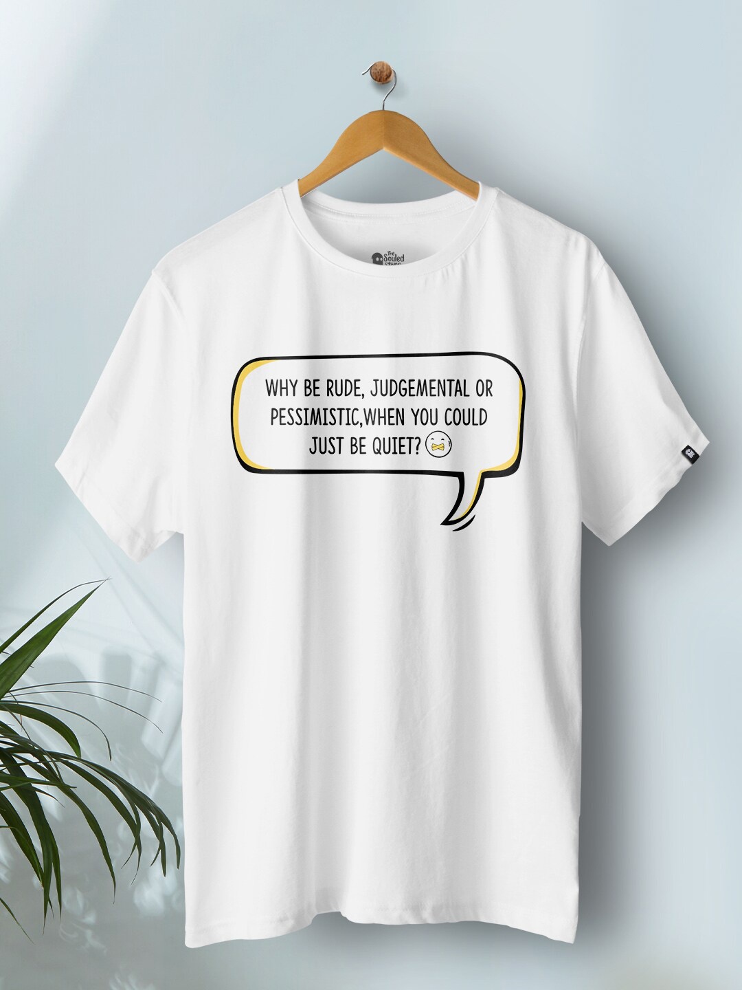 

The Souled Store Men White Typography Printed T-shirt