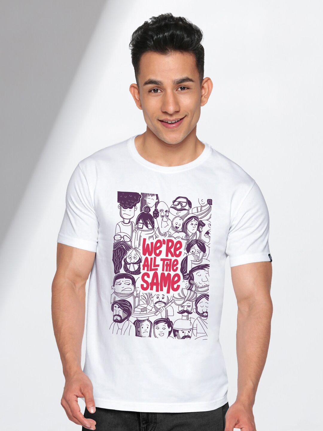 

The Souled Store Men White Printed T-shirt