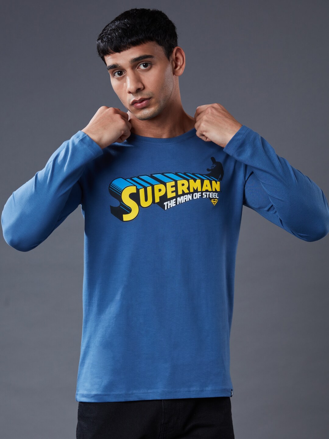 

The Souled Store Men Blue Superman Printed T-shirt