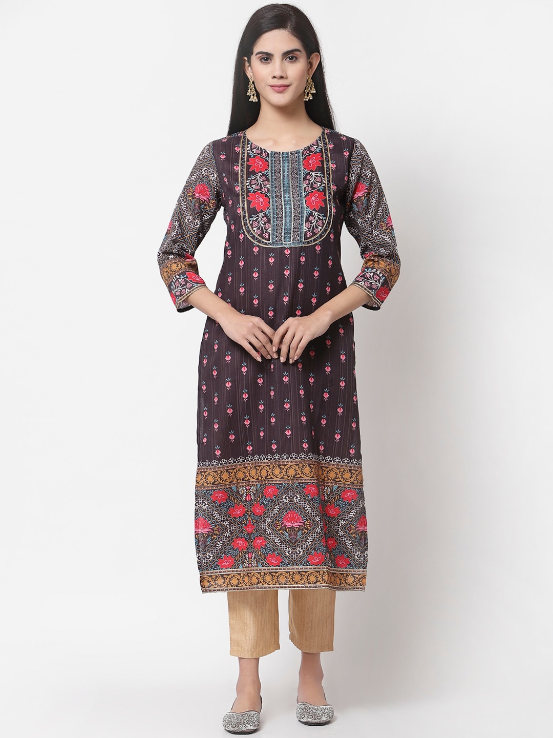 

Myshka Women Multicoloured Ethnic Motifs Printed Kurta, Multi