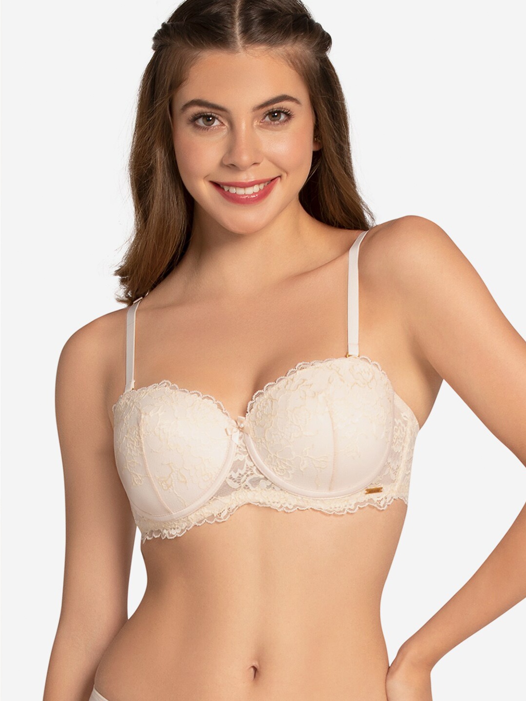 

Amante Off White Floral Lace Underwired Lightly Padded Bra