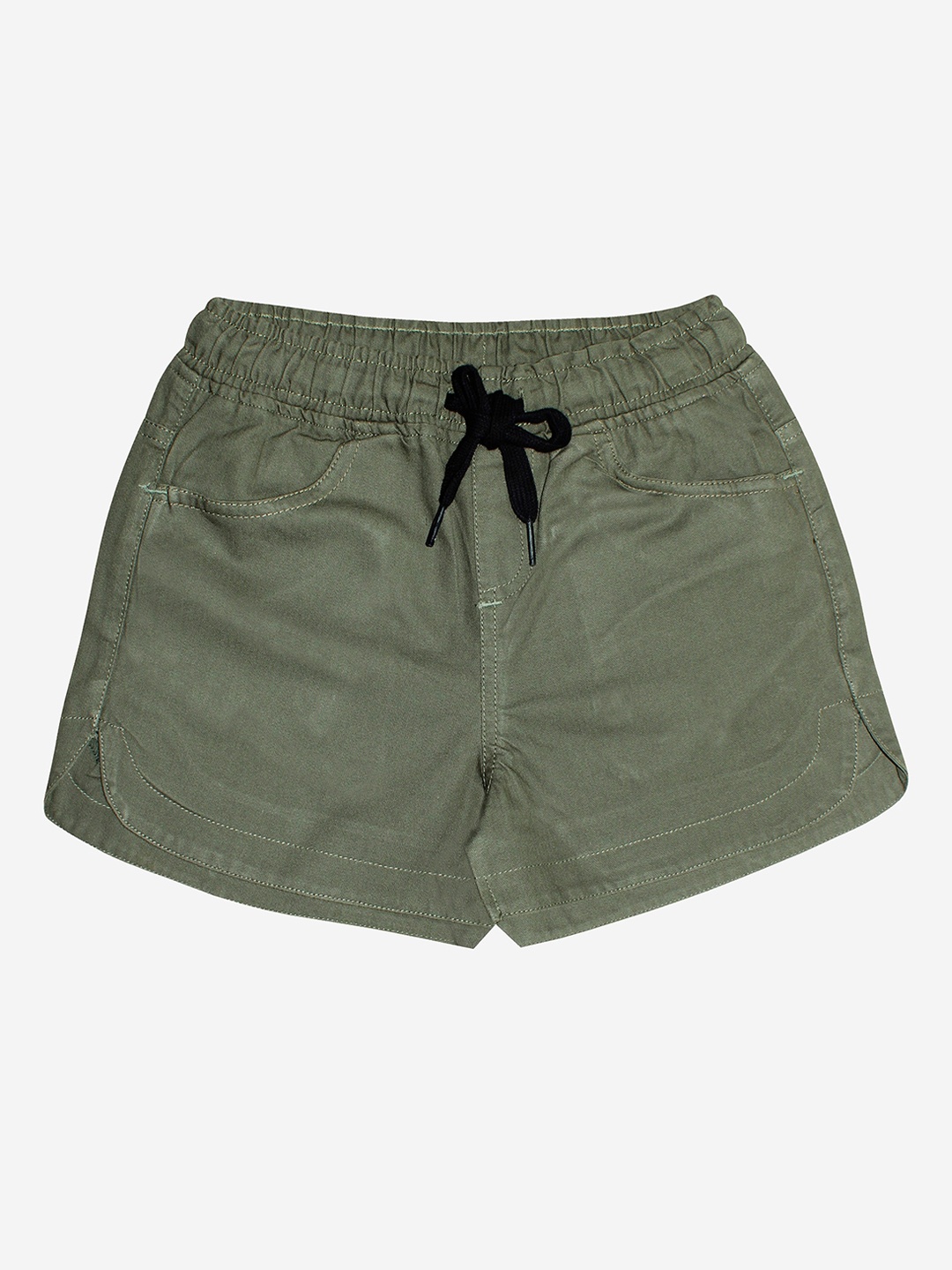 

KiddoPanti Girls Olive Green Shorts