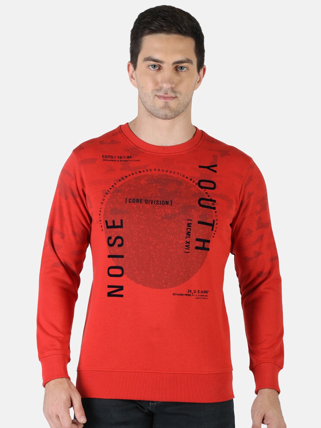 

Monte Carlo Men Orange Printed Sweatshirt