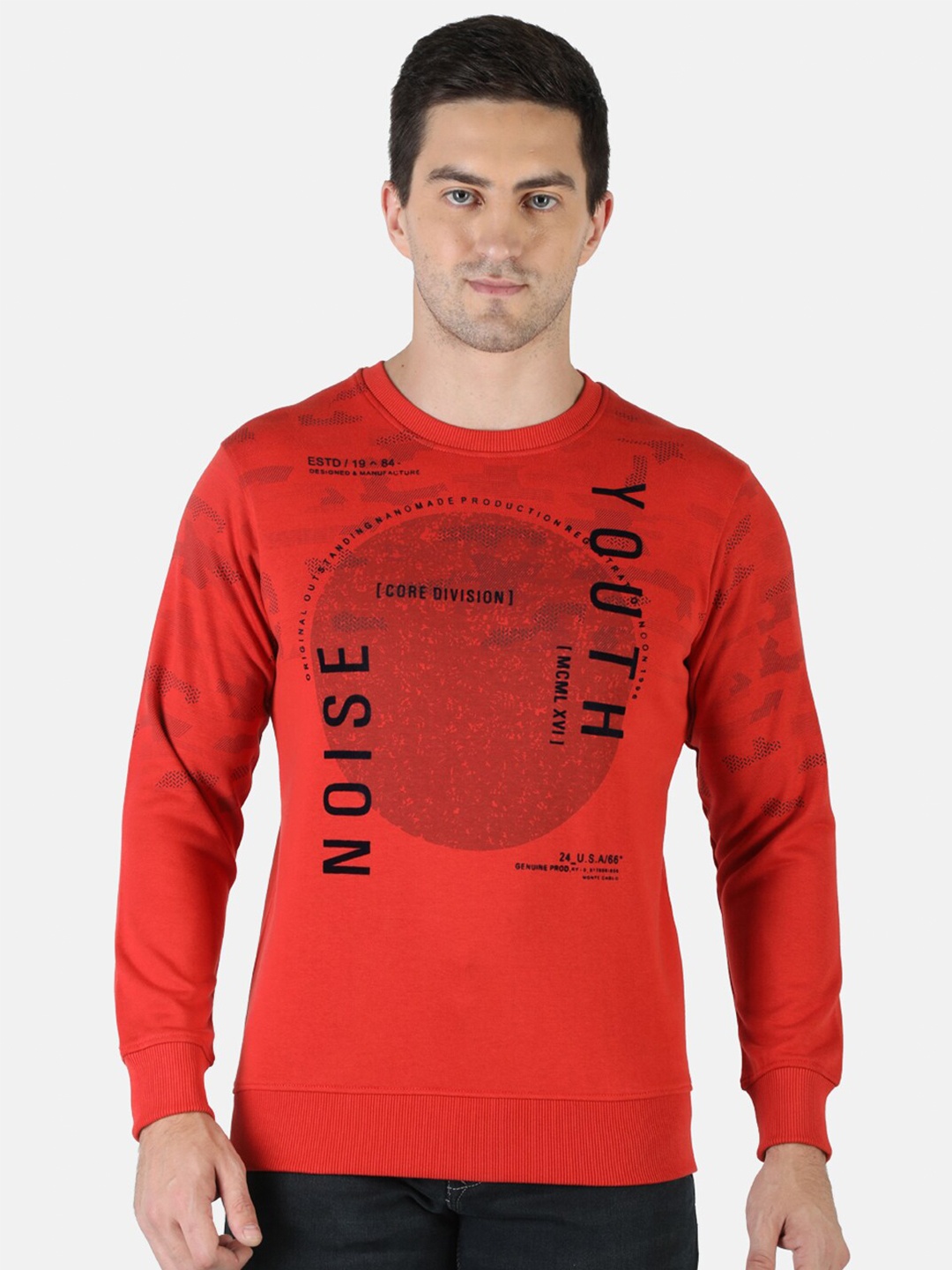 

Monte Carlo Men Orange Printed Sweatshirt