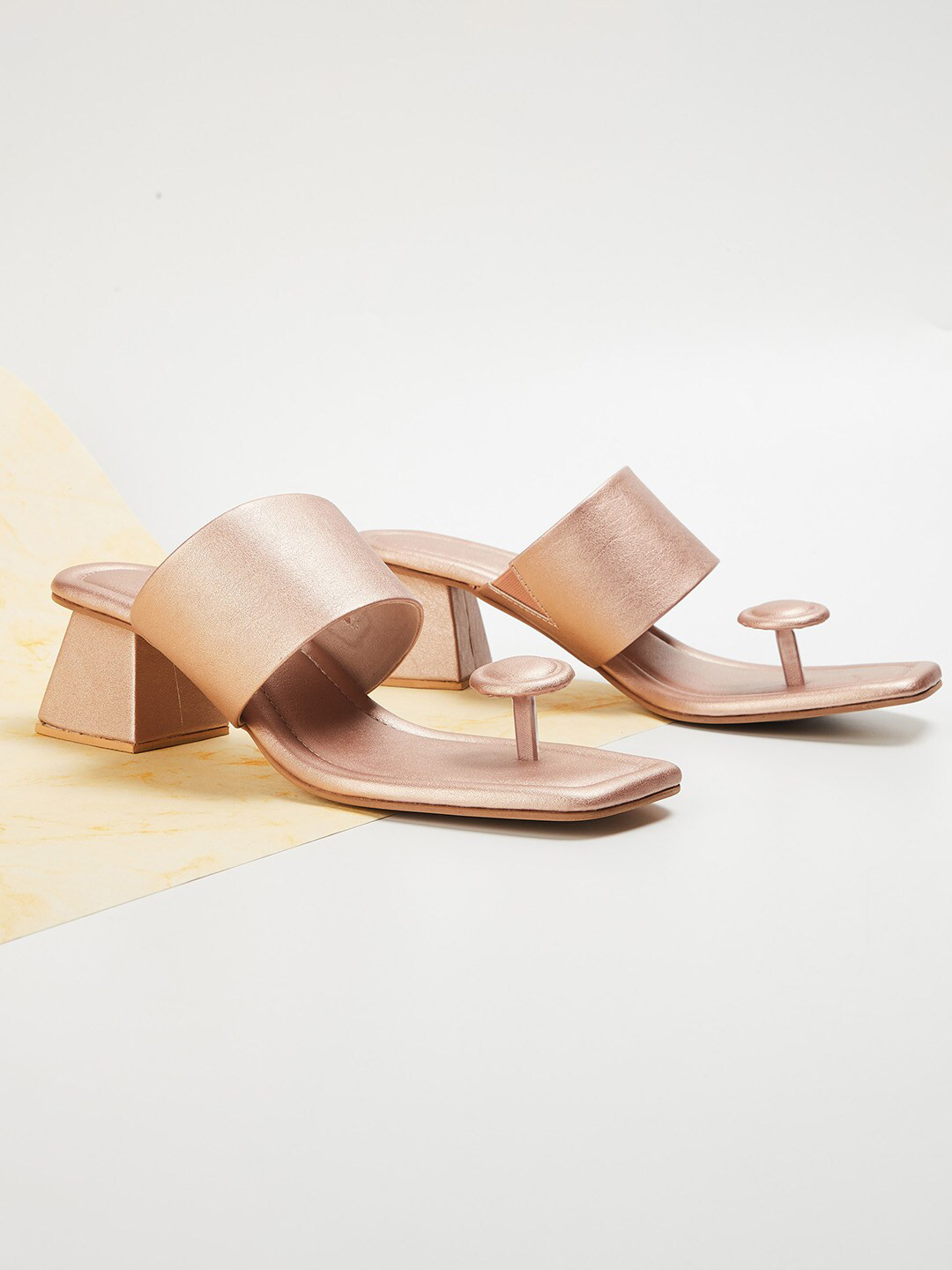 

CODE by Lifestyle Beige Embellished Ethnic Block Heels