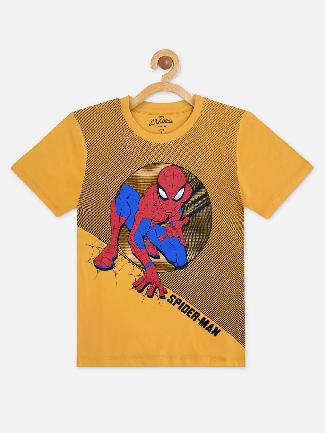 

Kids Ville Boys Orange Cotton Spider-Man Printed T-shirt