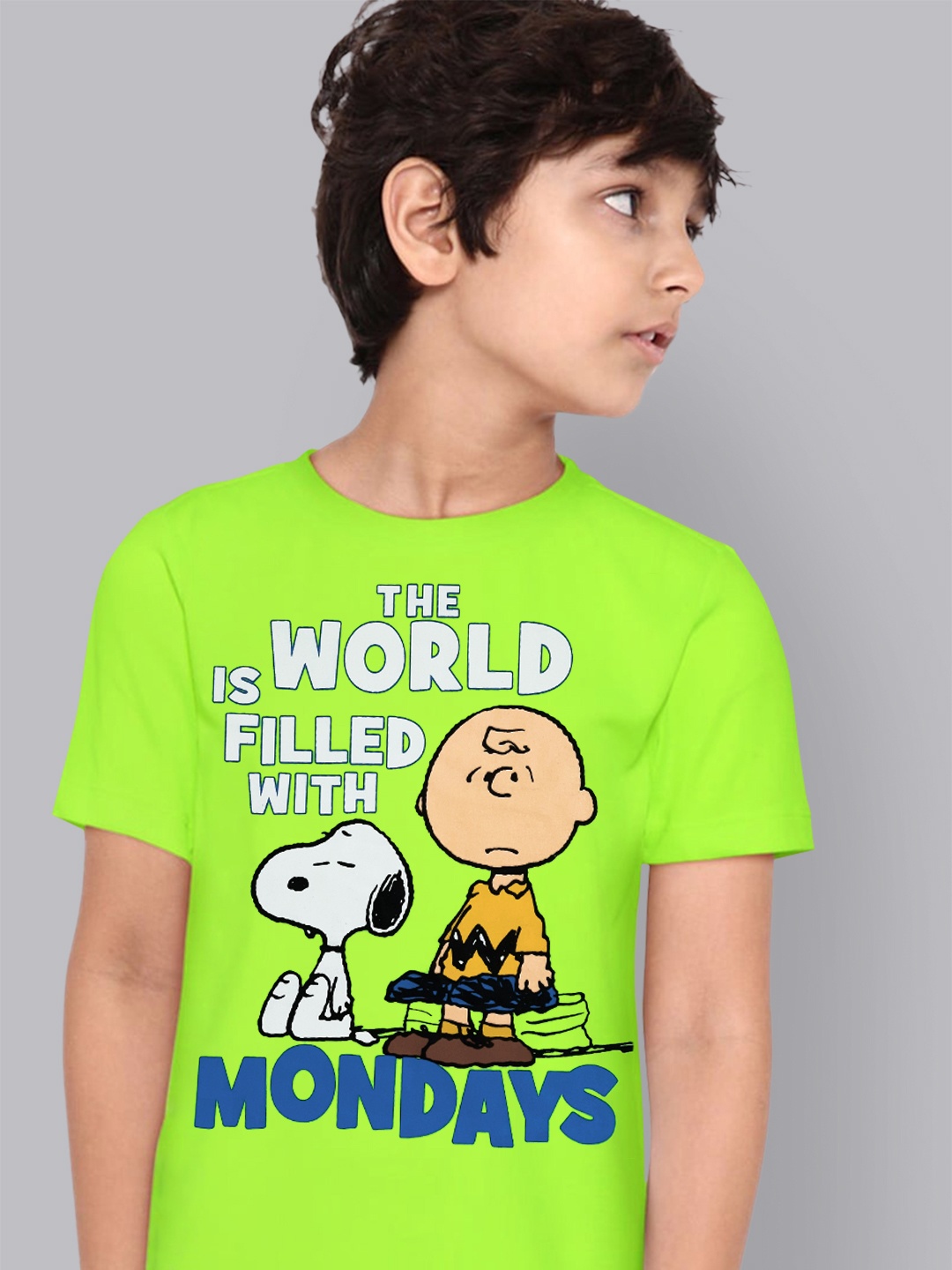

Kids Ville Boys Green Peanuts Featured Tshirt
