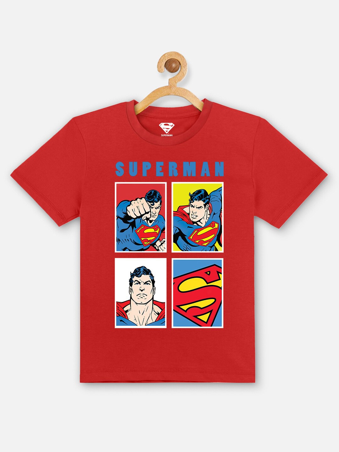 

Kids Ville Boys Red Superman Printed T-shirt