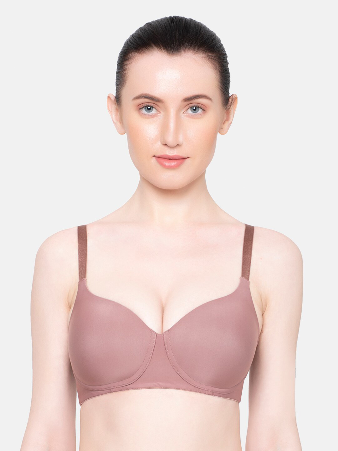 

Triumph T-Shirt Bra 60 Invisible Padded Wireless Body Make-Up Series Seamless Everyday Bra, Brown