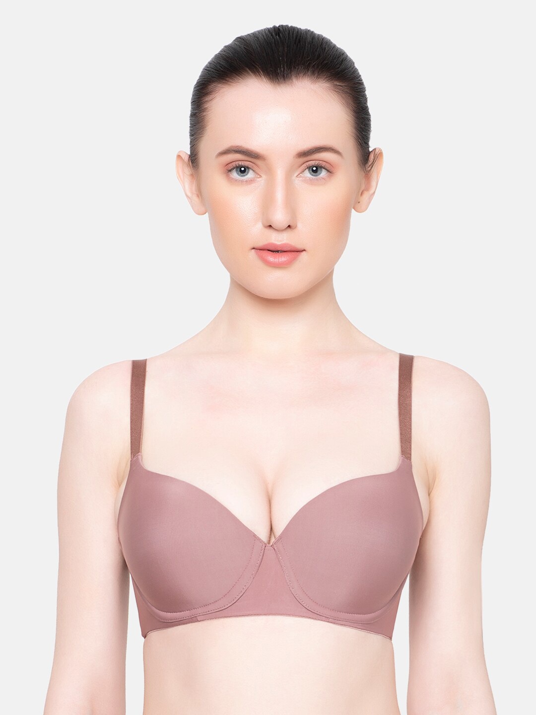 

Triumph T-Shirt Bra 60 Wired Padded Body Make-Up Series Seamless Everyday Bra, Brown