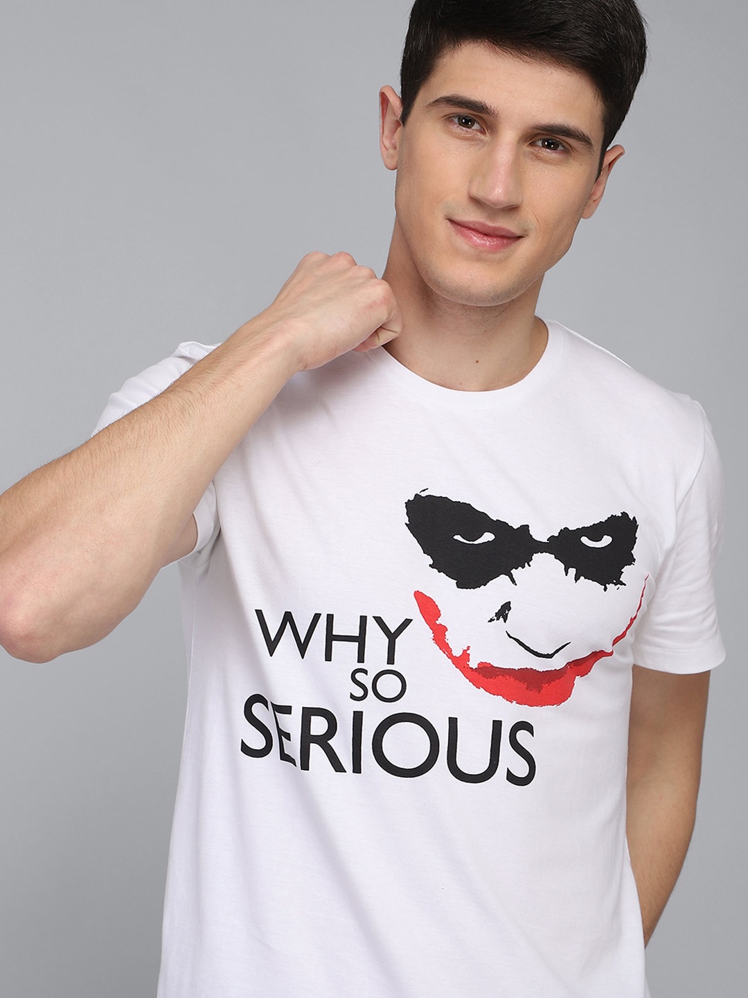 

Free Authority Men White Joker Printed T-shirt