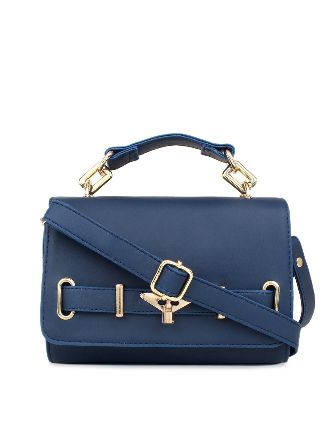 

LEGAL BRIBE Blue PU Structured Handheld Bag
