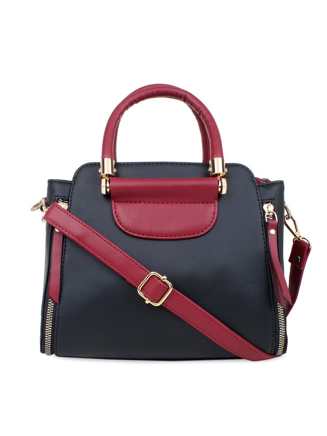 

LEGAL BRIBE Black PU Structured Shoulder Bag