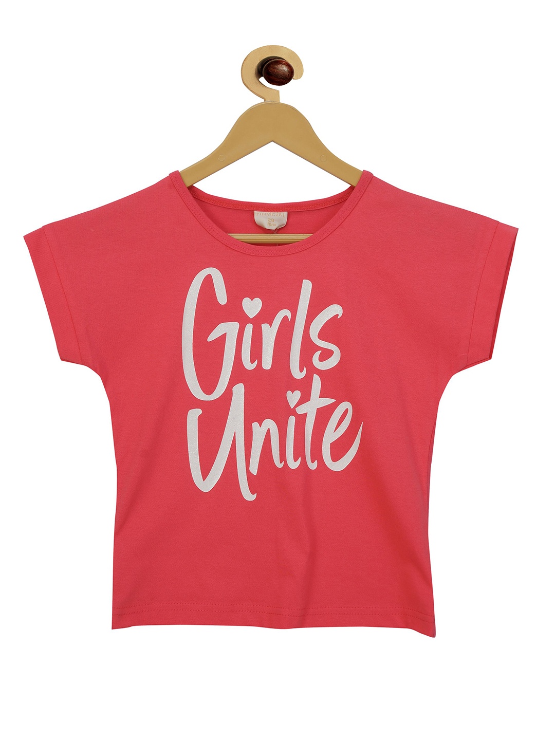 

Tiny Girl Red Typography Printed Boxy Top