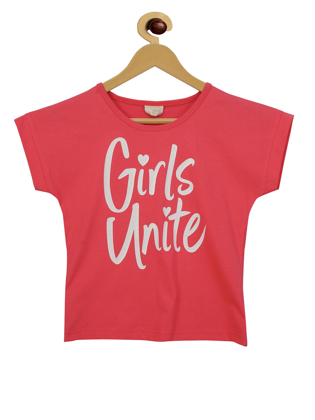

Tiny Girl Red Printed Boxy Top