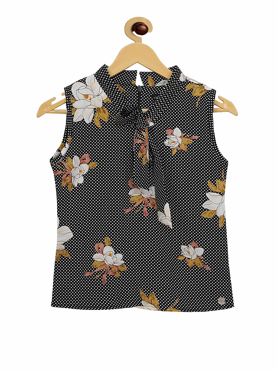 

Tiny Girl Black & White Floral Print Top