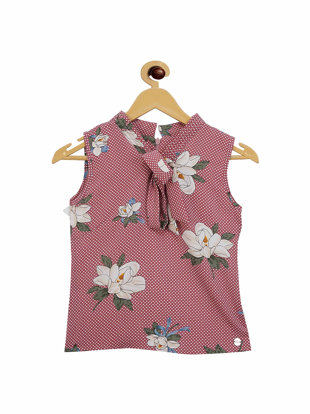 

Tiny Girl Pink & White Floral Print Top