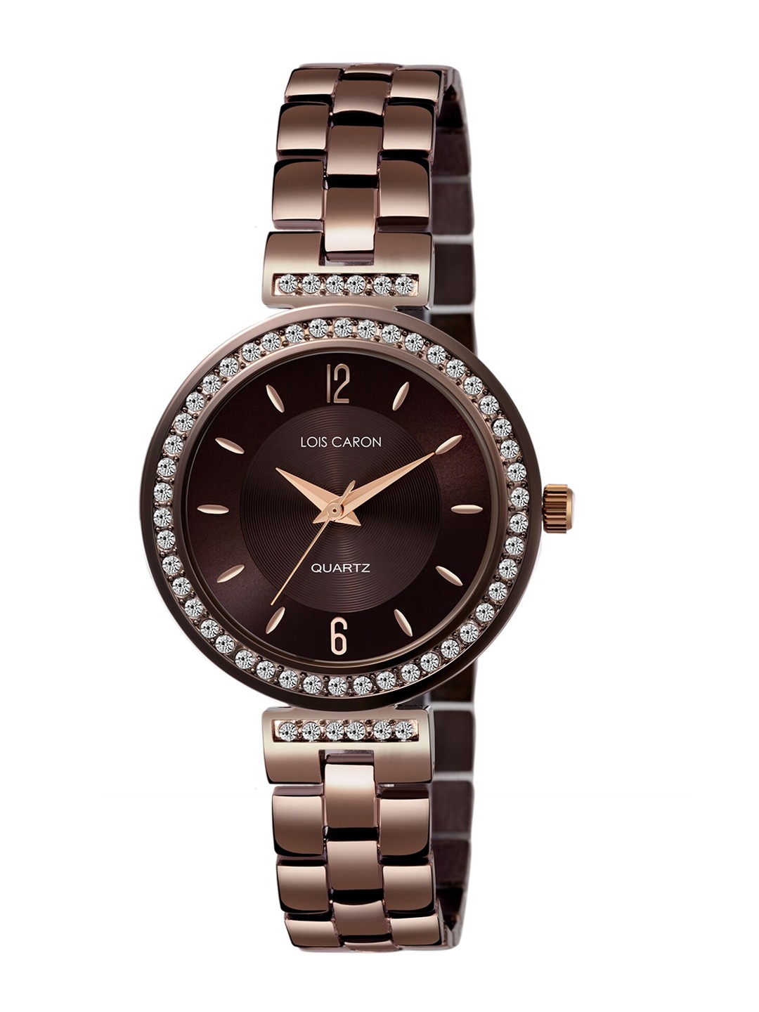 

LOIS CARON Women Brown Embellished Dial & Brown Bracelet Straps Analogue Watch MLC-8631