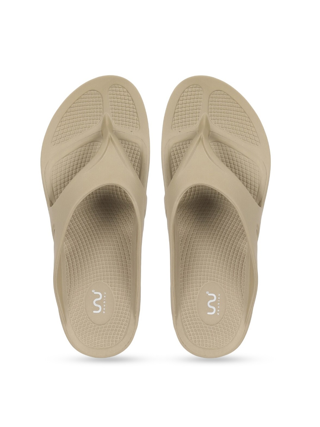 

Doubleu Men Khaki Rubber Thong Flip-Flops