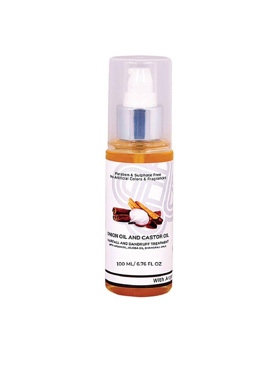 teal & terra Onion & Castor Hair Oil for Hairfall Control - 100 ml, Yellow