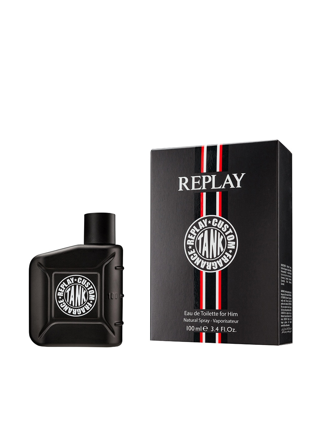 

Replay Men Tank Custom Eau De Toilette - 100 ml, Black