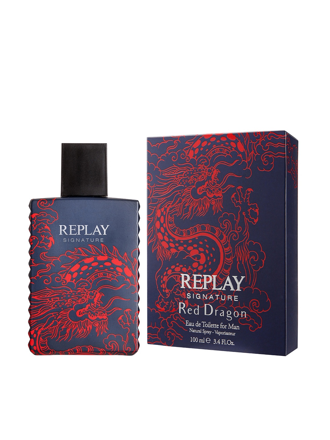 

Replay Men Signature Red Dragon Eau de Toilette - 100ml, Navy blue