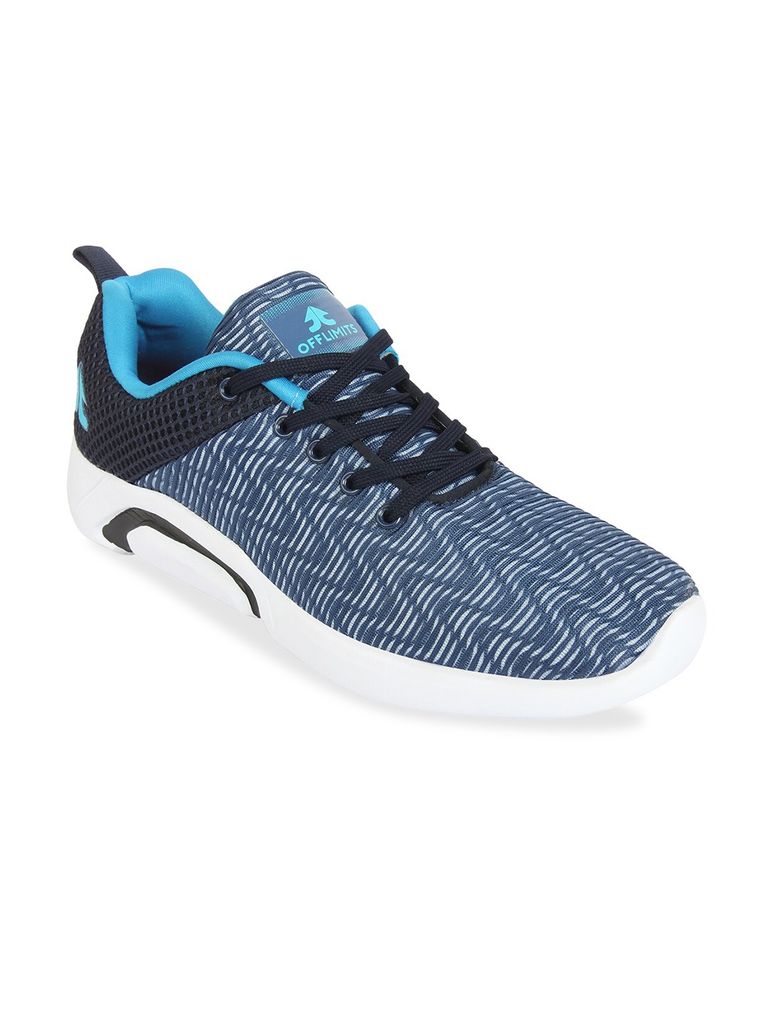 

OFF LIMITS Men Navy Blue Mesh Running Non-Marking Shoes