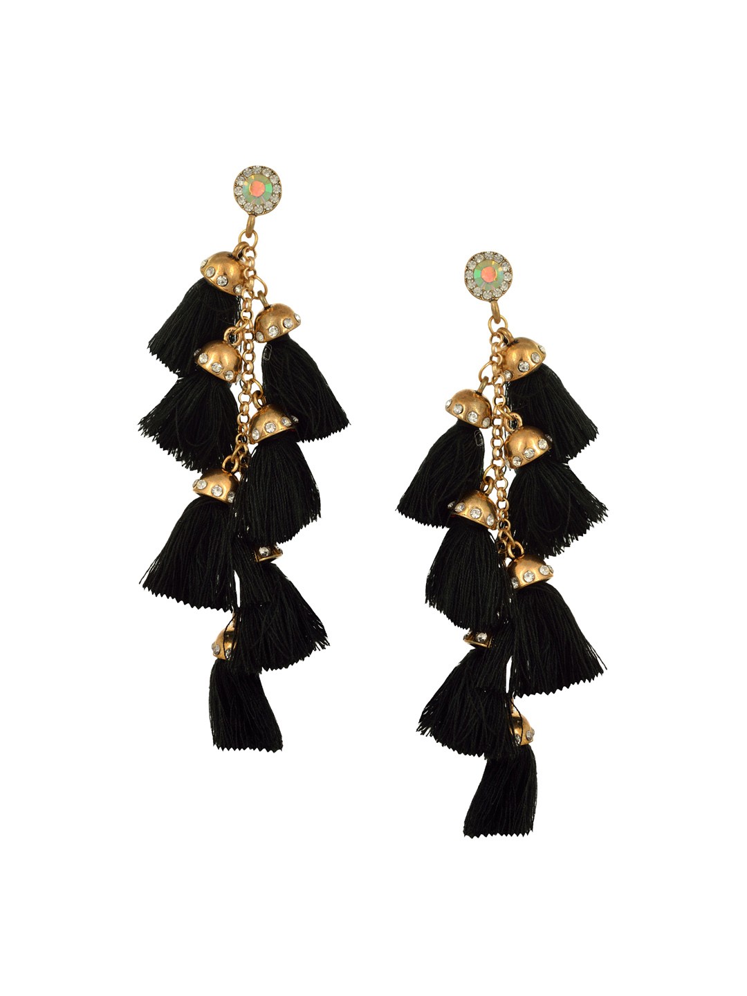 

Arendelle Black Fringe Tassel Earrings