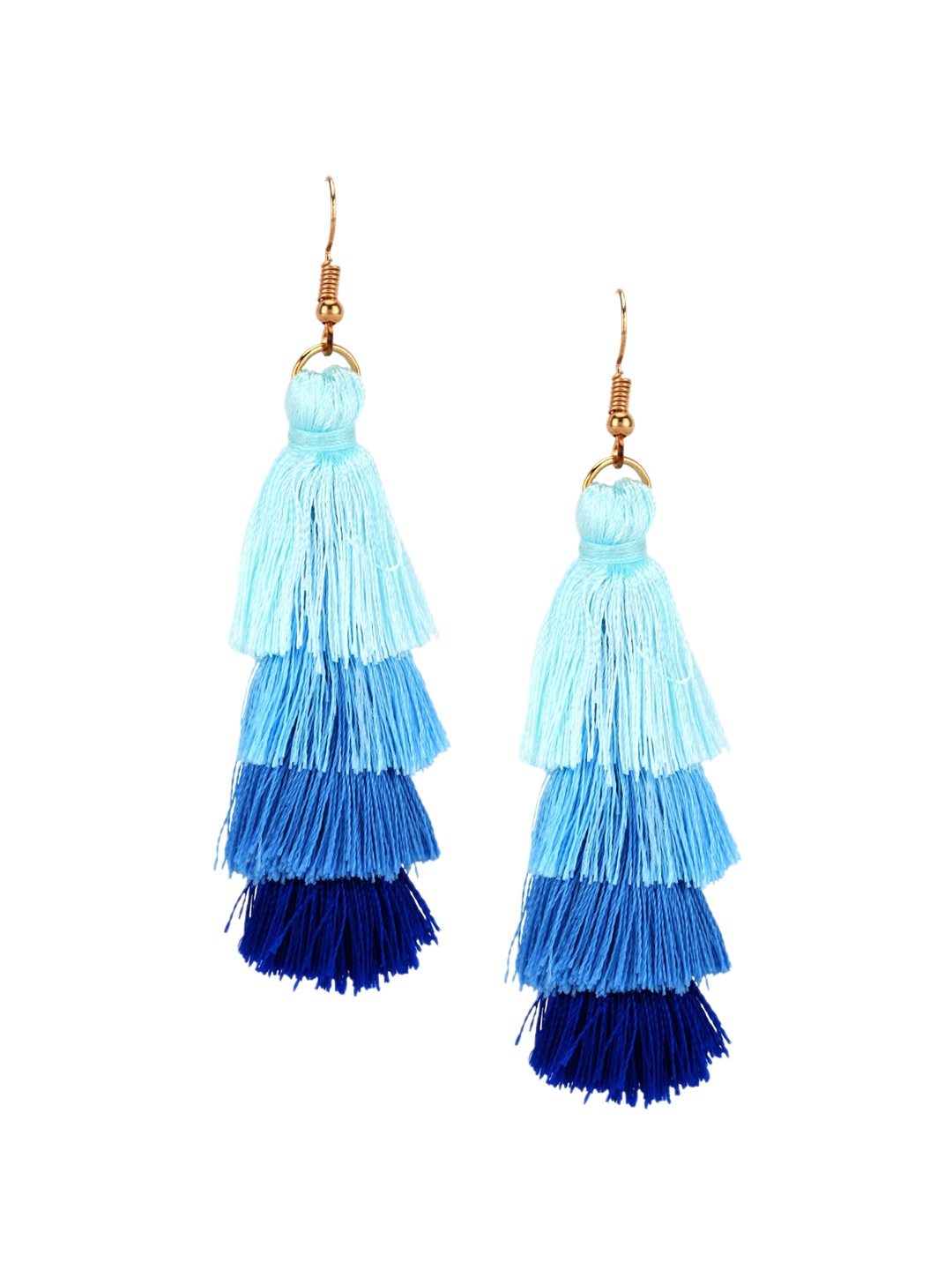 

Arendelle Blue Contemporary Tassel Drop Earrings