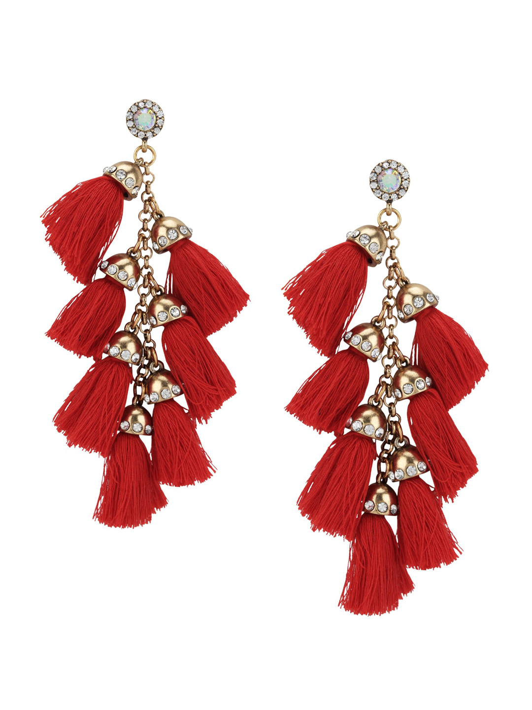 

Arendelle Red Contemporary Drop Earrings